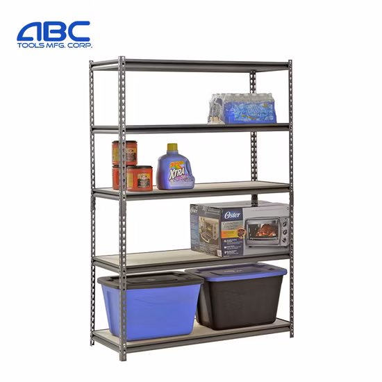Adjustable 5 Tiers Rolling Stainless Steel Kitchen Rack Shelf